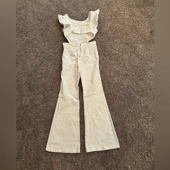 VICI, Women’s L, white denim jumpsuit - Picture 5 of 6